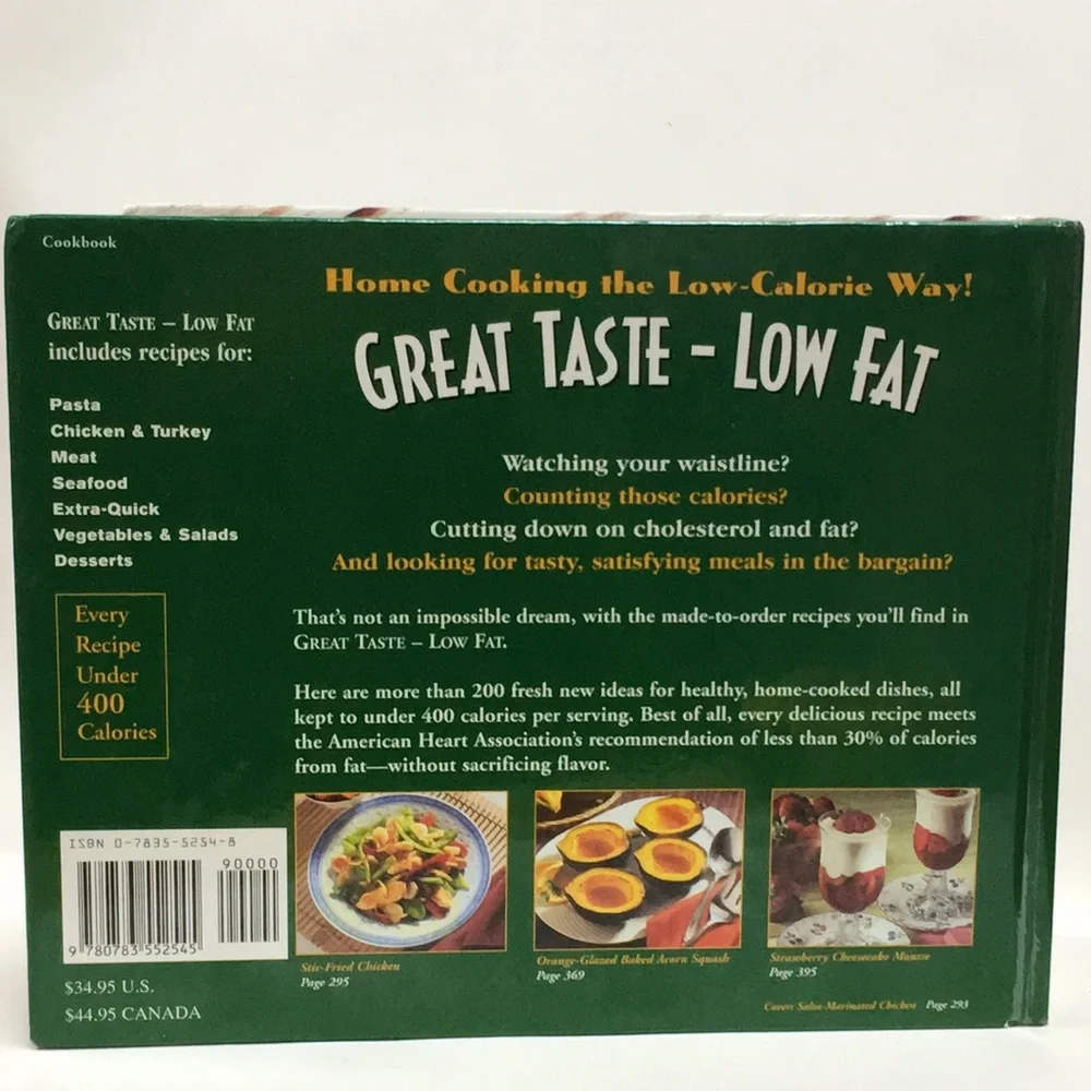 Great Taste — Low Fat: Over 200 Recipes Under 400 Calories” Cookbook